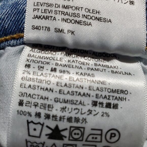 Levis Jeans Women's 28 Blue Wedgie Fit Ankle Denim Button Fly - Picture 8 of 12